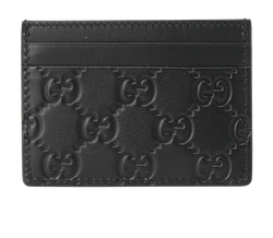 Gucci Microguccissima Card Case, Leather, Black, 2091, DB/B, 3*